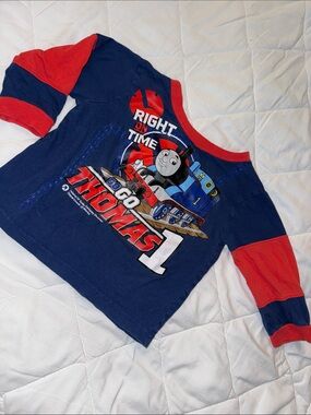 3T VTG Thomas & Friends Navy and Red Kids Tee - 'Right On Time'